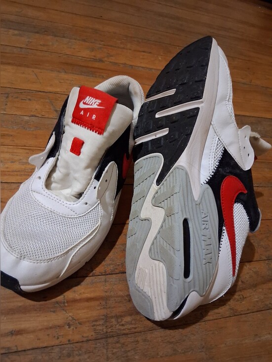 Nike Shoes - Nike Air White Black Red Retro Sneakers